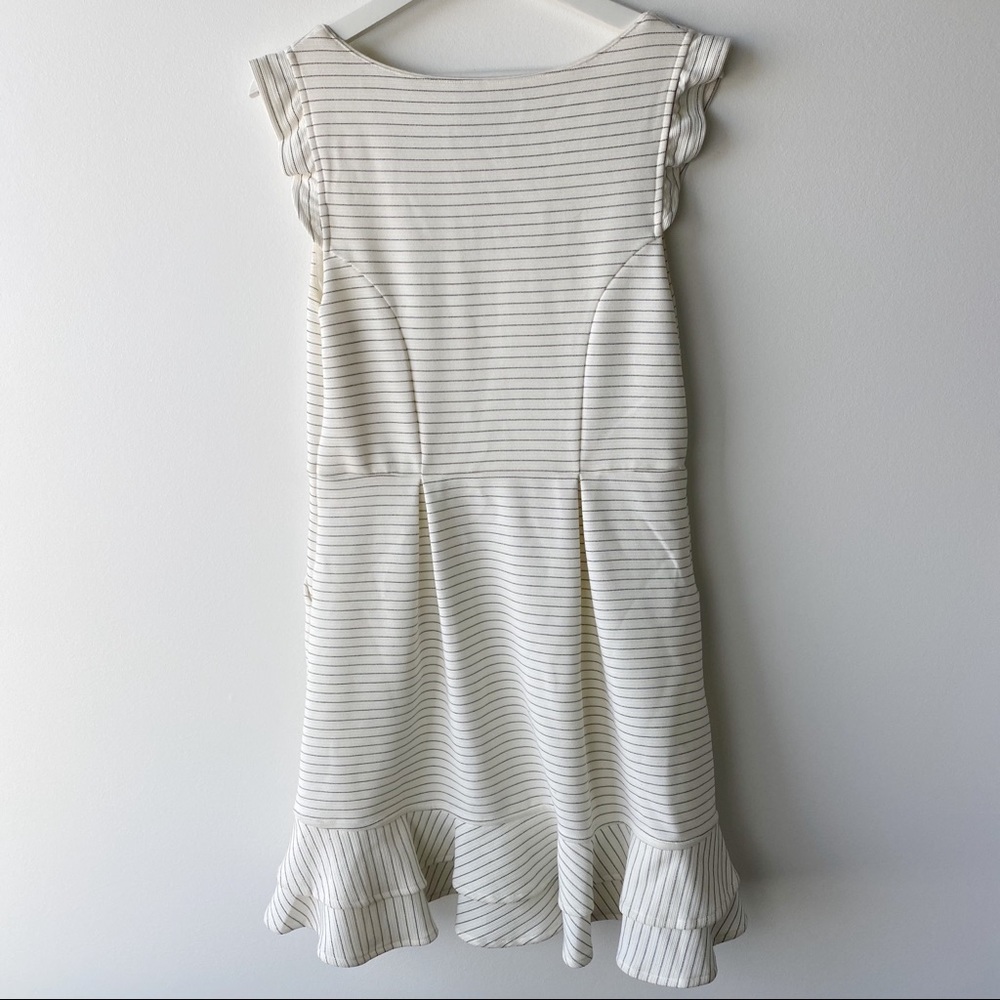 Maeve Anthropologie creamy white striped dress - Picture 2 of 7